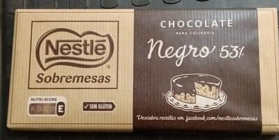 Tablete Nestlé Sobremesas Chocolate Culinária 53% Cacau