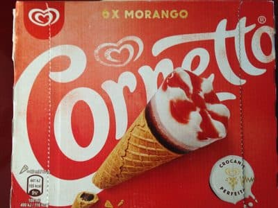 Gelado Cornetto Multipack Morango