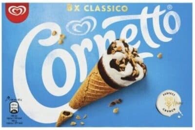 Gelado Cornetto Multipack Mini Clássico