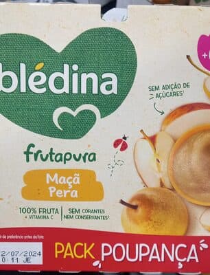 Tacinha Fruta Bledina 100% Maçã/ Pêra