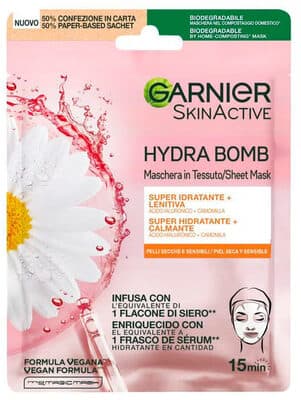 Máscara Garnier Skin Active Rosa Peles Sensíveis
