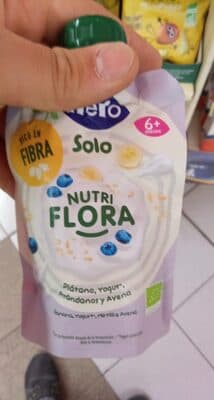 Saqueta Fruta Hero Solo BIO Nutriflora Banana Iogurte Mirtilo e Aveia