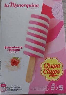 Gelado Chupa Chups Nata Morango