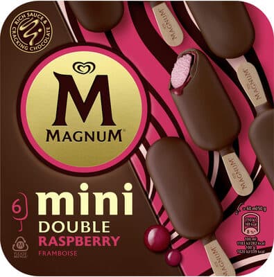 Gelado Magnum Multipack Mini Double Framboesa