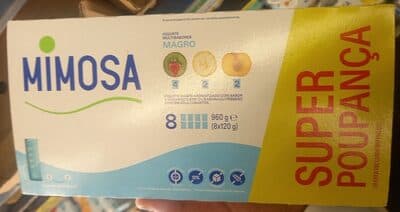 Iogurte Mimosa Magro Morangokiwibanana e Pêssego