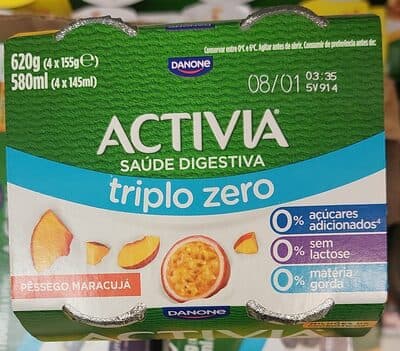 Bifidus Danone Activia Líquido Pêssego e Maracujá 0%