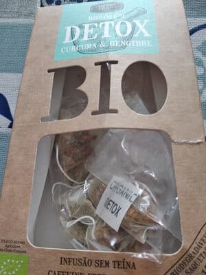 Infusão Lisbon Tea Co.. Detox Curcuma Gengibre 15 Saq.