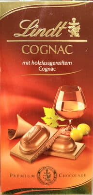 Tablete Lindt Chocolate Licor Cognac