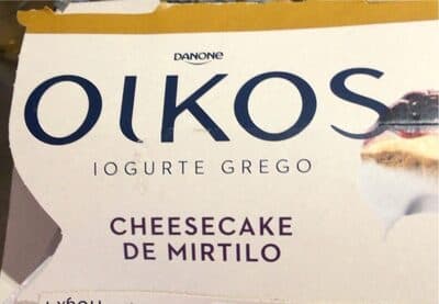 Iogurte Oikos Danone Grego Cheesecake de Mirtilo