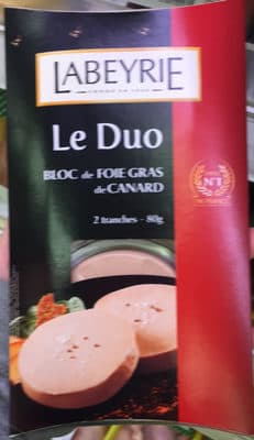 Bloc de Foie Gras de Pato Labeyrie Duo 2 Fatias