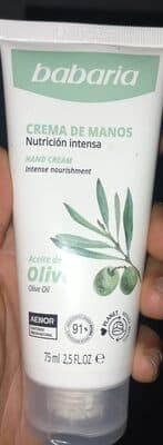 Creme de Mãos Azeitona Babaria 75 ml.