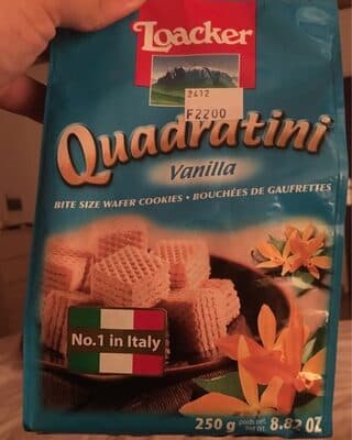 Bolacha Loacker Quadratini Vanille