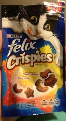 Snacks para Gato Felix Crispies com Vaca e Frango