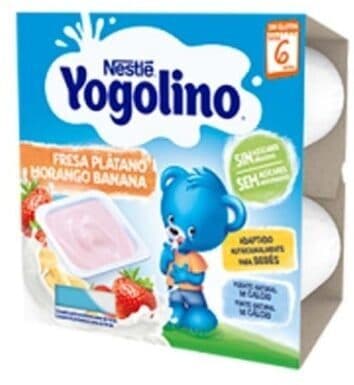 Sobremesa Láctea Nestlé Yogolino 0% Açucares Morango e Banana