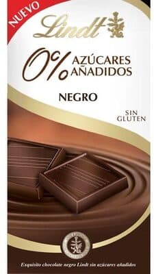 Chocolate Lindt Negro sem Açúcar e sem Glúten