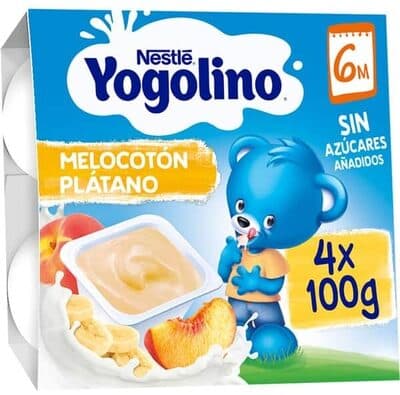 Sobremesa Láctea Nestlé Yogolino 0% Açucares Pêssego e Banana