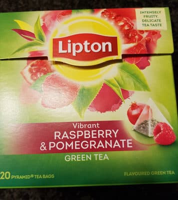 Infusão Lipton Pyramides Green Framboesa e Romã
