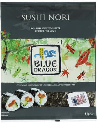 Folhas Blue Dragon de Alga Sushi Nori