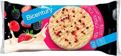 Tortitas Bicentury Arroz Chocolate Branco Frutos Vermelhos