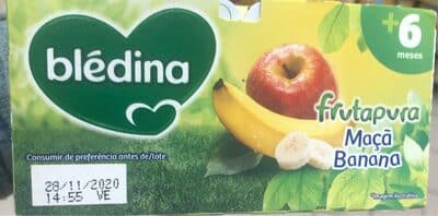 Fruta Bledina 100% Maçã e Banana