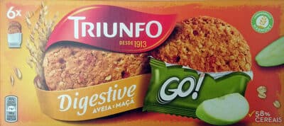 Bolacha Triunfo Digestive Aveia e Maçã Go