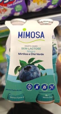 Iogurte Líquido sem Lactose Mimosa Mirtilos e Cha Verde