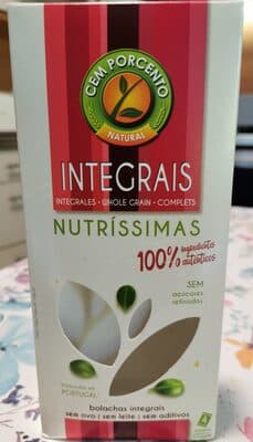Bolacha Cem Porcento Nutríssimas Integral Tradicionais