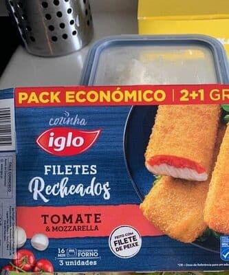 Filetes Iglo de Peixe C/Tomate e Mozzarella MSC 3 UN.300G