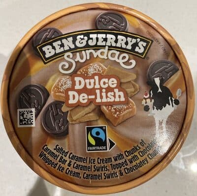 Gelado Ben & Jerry's Dulce de-Lish Sundae
