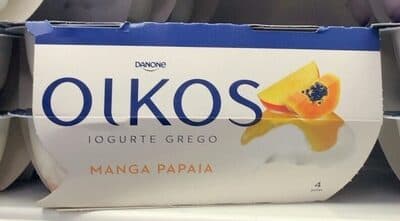 Iogurte Oikos Danone Grego Manga e Papaia