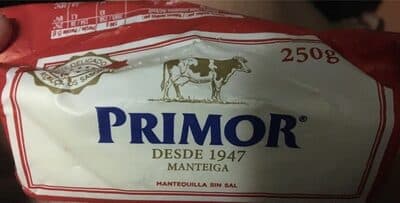 Manteiga Primor sem Sal