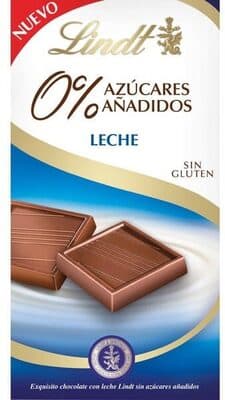 Chocolate Lindt Leite sem Açúcar e sem Glúten