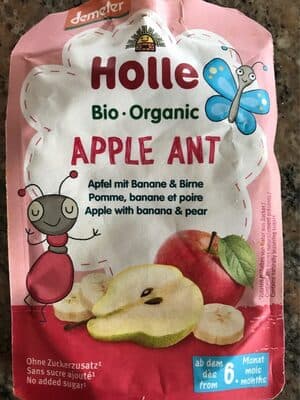 Saqueta BIO Holle Maçã Banana e Pera 6 m