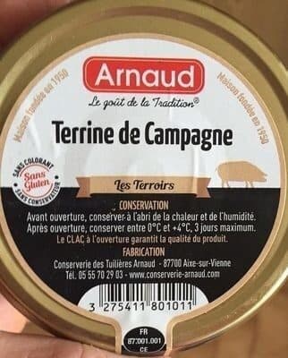 Patê Arnaud Campestre Frasco