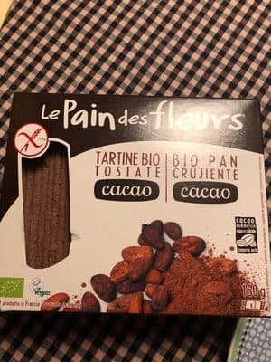 Pão Le Pain Des Fleurs Flores Cacau sem Glúten BIO