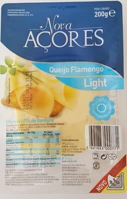 Queijo Flamengo Nova Açores Fatiado Light