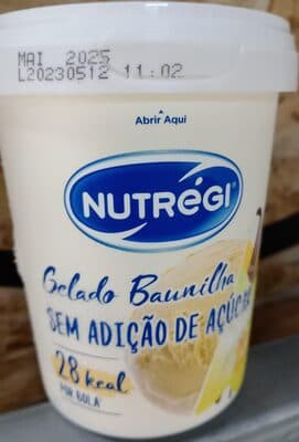 Gelado Nutrégi sem Açúcar Adicionado Baunilha