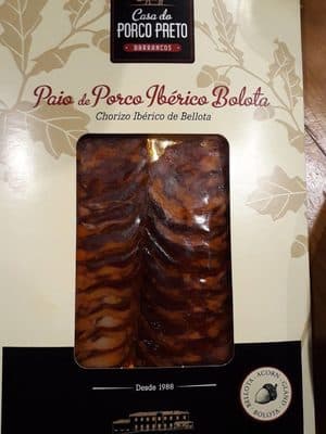 Paio Porco Ibérico Bolota Casa do Porco Preto Fatias