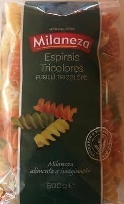 Massa Milaneza Fusilli Espirais Tricolores