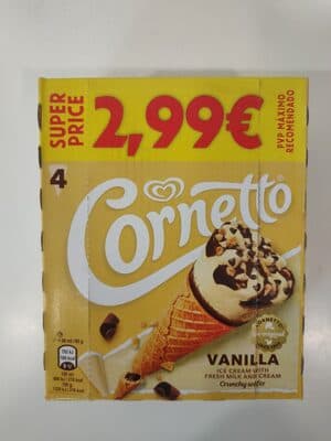 Gelado Cornetto Baunilha