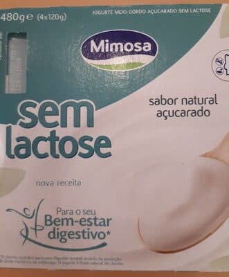 Iogurte Mimosa sem Lactose Natural Açúcarado