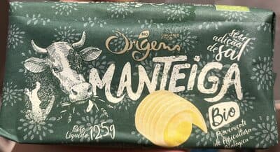 Manteiga Origens Bio sem Adição de Sal