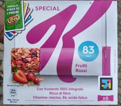Barras Kellogg's Special K Cereais Frutos Vermelhos