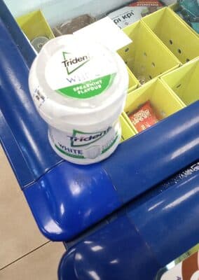 Pastilhas Trident Oral B White Bottle
