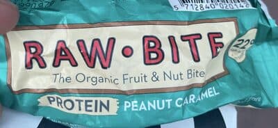 Barra BIO Raw Bite Proteína Amendoim Caramelo