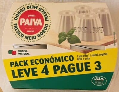 Queijo Fresco Paiva Leve 4 Pague 3