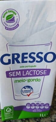 Leite sem Lactose Gresso Meio Gordo