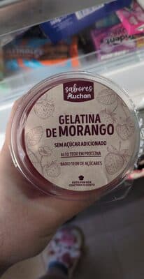 Gelatina Morango sem Açúcar Adicionado Sabores AUCHAN150 g