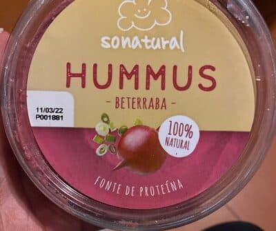 Hummus de Beterraba Sonatural