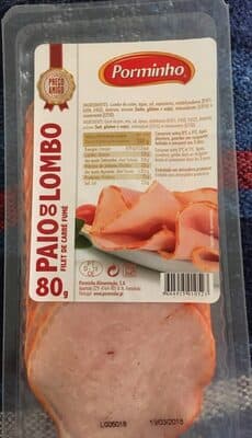 Paio do Lombo Porminho Fatiado Preço Amigo